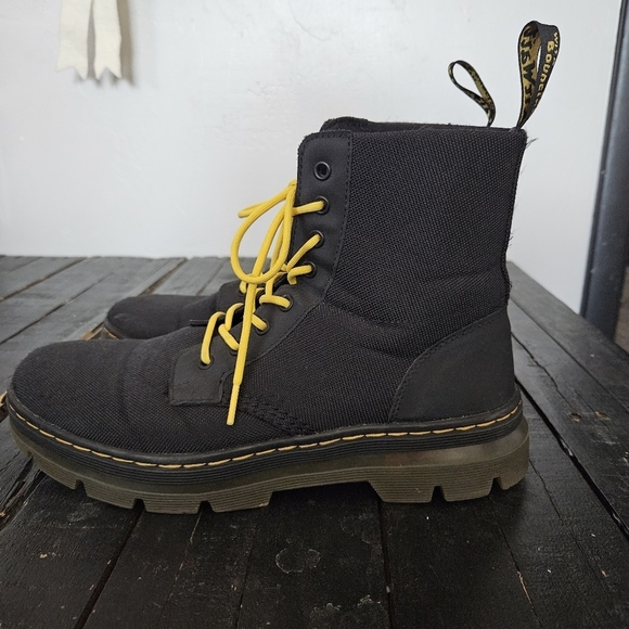 Dr. Martens Men\'s 11 Black Yellow High-Top Boots Chunky Sole Combat Work Utility main image 5